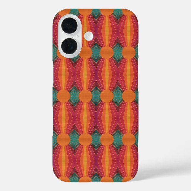 Beautiful Sunny Sun Rays Southwestern Folk Art Case-Mate iPhone Hülle (Rückseite)