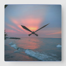 Beautiful sunset clock