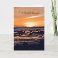 Beautiful Sunset Sympathy Card