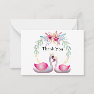 Beautiful Swan Danke-Card Mitteilungskarte