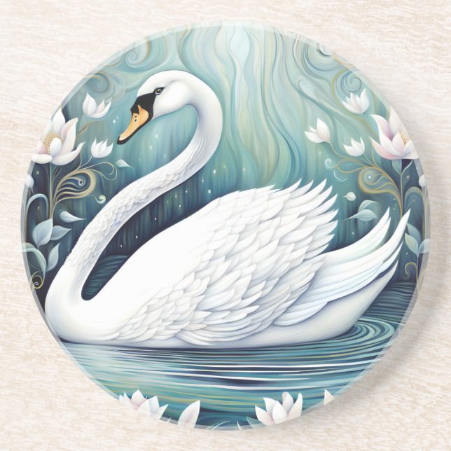 Beautiful Swan Getränkeuntersetzer (Vorne)