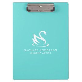 Beautiful Swan Minimalistisches Logo und Name Klemmbrett