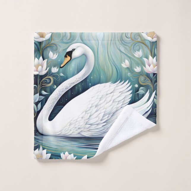 Beautiful Swan Waschlappen (Waschlappen)