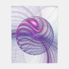 Beautiful Swing Modern Abstract Fractal Art Pink Fleecedecke