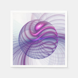 Beautiful Swing Modern Abstract Fractal Art Pink Serviette