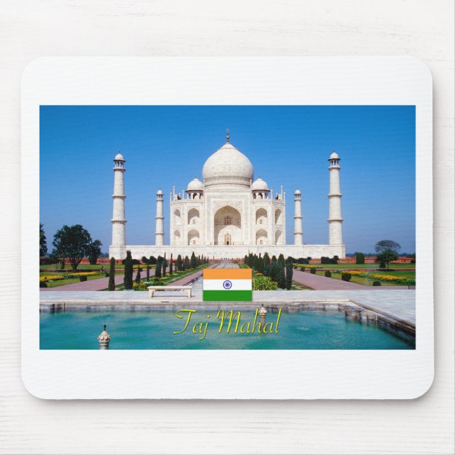 Beautiful Taj-Mahal India Pro Foto Mousepad (Vorne)