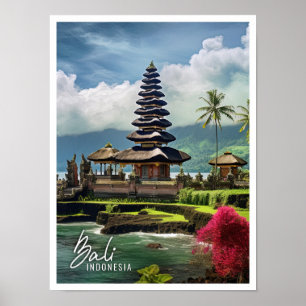 Beautiful Temple Bali Indonesien Poster