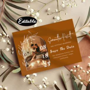 Beautiful Terracotta Arch Save The Date Invitation Einladung
