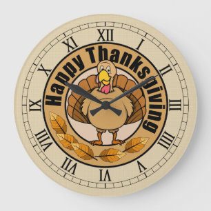 Beautiful Thanksgiving Wall Clock Große Wanduhr
