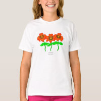 Beautiful Tiger Lilies Girls White Basic T Shirt