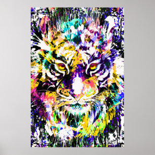 Beautiful Tiger Poster Farbiges Tiger-Poster