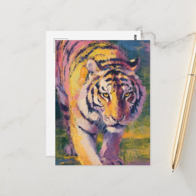 Beautiful Tiger Postkarte (Vorderseite/Rückseite Beispiel)