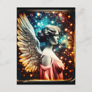 Beautiful Tin Type Angel Postkarte