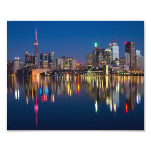 Beautiful Toronto Canada Abend Skyline Fotodruck