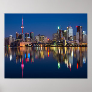 Beautiful Toronto Canada Abend Skyline Poster