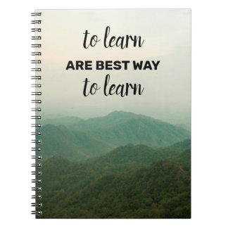 Beautiful Travel Zitates Spiral Foto Notebook Notizblock