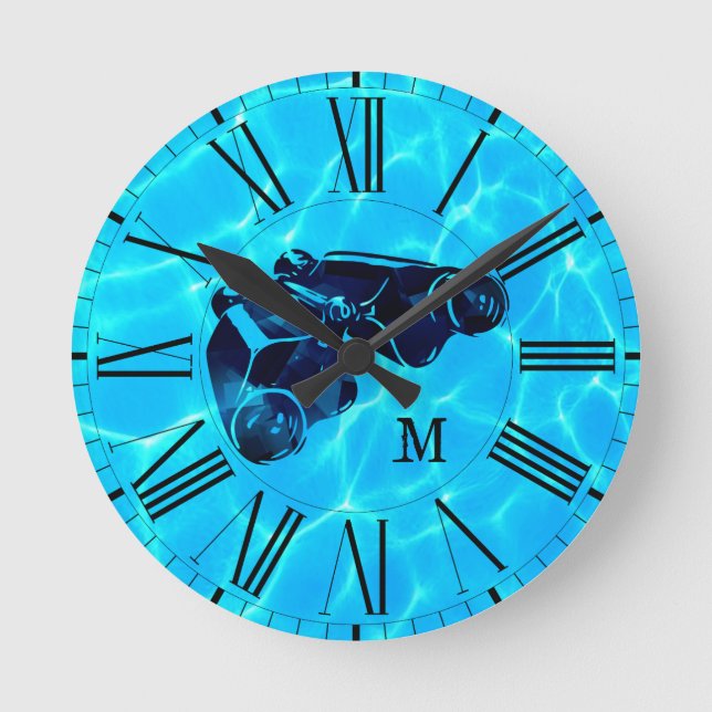 Beautiful Trending Binoculars Sportbegeisterter Runde Wanduhr (Vorderseite)