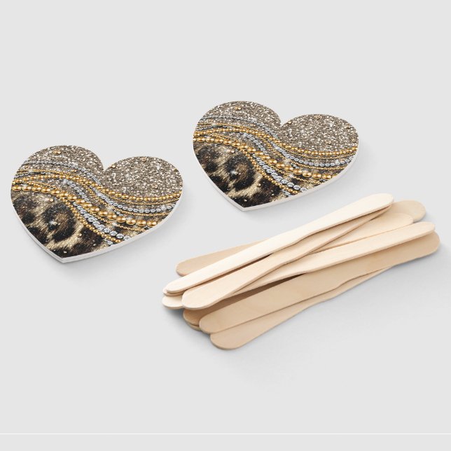 Beautiful Trendy Leopard Imitate Animal Print Fächer (Non-assembled)