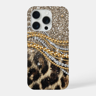 Beautiful Trendy Leopard Imitate Animal Print iPhone 15 Pro Hülle
