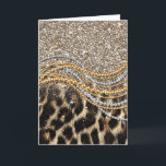 Beautiful Trendy Leopard Imitate Animal Print Karte<br><div class="desc">Dieses Design zeichnet sich durch einen schönen und trendigen Leopardendruck mit Glitzer-Akzenten aus. Das Imitat Pelztierprint ist in den Farbtönen Gelb, Weiß, Grau, Braun, Schwarz und Creme erhältlich. Das Bild ist modern und modern, mit stilvollen und künstlerischen Elementen, die sicher gefallen werden. Es ist perfekt für diejenigen, die Liebe von...</div>