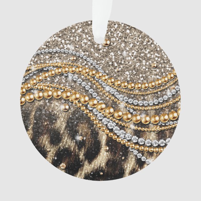Beautiful Trendy Leopard Imitate Animal Print Ornament (Vorderseite)