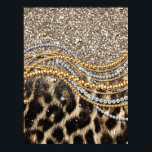 Beautiful Trendy Leopard Imitate Animal Print Poster<br><div class="desc">Dieses Design zeichnet sich durch einen schönen und trendigen Leopardendruck mit Glitzer-Akzenten aus. Das Imitat Pelztierprint ist in den Farbtönen Gelb, Weiß, Grau, Braun, Schwarz und Creme erhältlich. Das Bild ist modern und modern, mit stilvollen und künstlerischen Elementen, die sicher gefallen werden. Es ist perfekt für diejenigen, die Liebe von...</div>