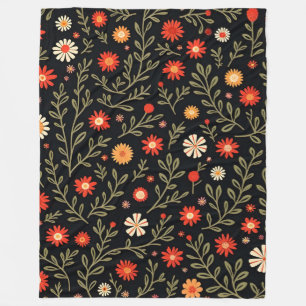 Beautiful Trendy Vintag Floral Collection Fleecedecke