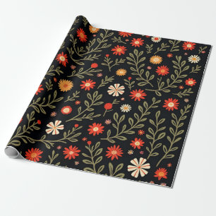 Beautiful Trendy Vintag Floral Collection Geschenkpapier