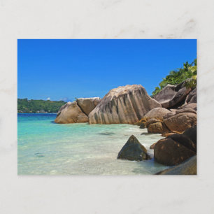 Beautiful Tropical Sea Rocky Coastline Postkarte