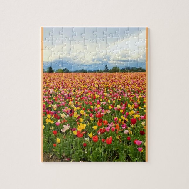 Beautiful Tulip Field Oregon Puzzle (Vertikal)
