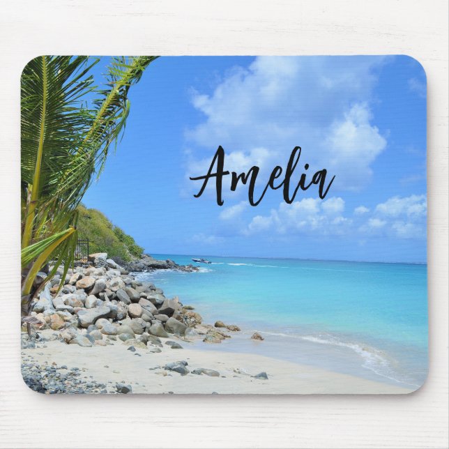 Beautiful Turquoise Tropical Beach Mousepad (Vorne)