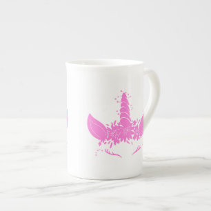 Beautiful unicorn head - Choose background color Prozellantasse