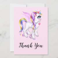 Beautiful Unicorn mit Rainbow Mane Vielen Dank