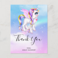 Beautiful Unicorn mit Rainbow Mane Vielen Dank