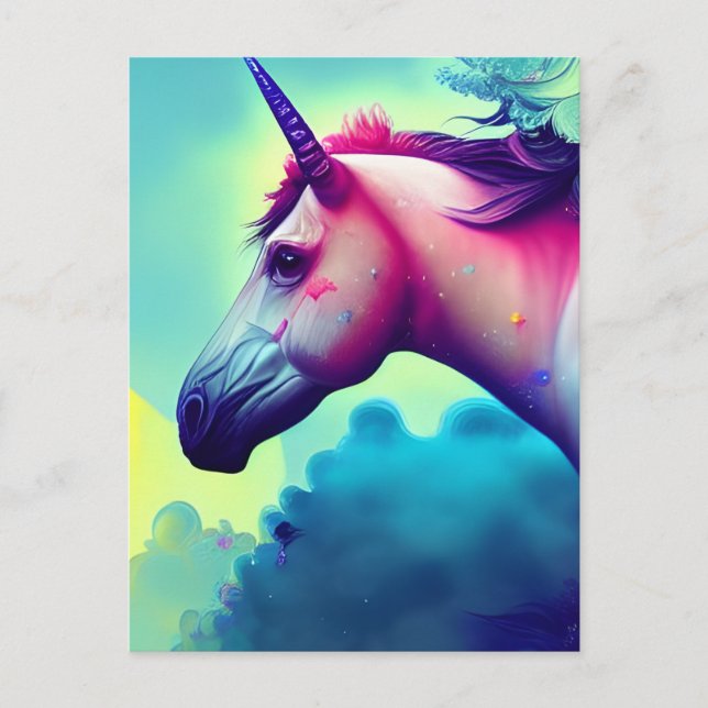 Beautiful Unicorn Postkarte (Vorderseite)