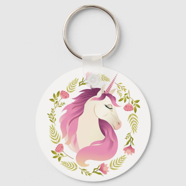 Beautiful Unicorn Schlüsselanhänger (Vorderseite)