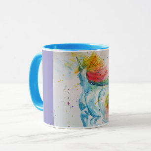 Beautiful Unicorn Watercolor Kunst, Dichtung und M Tasse