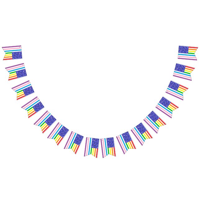 Beautiful USA Flag Wimpelkette (Alle)