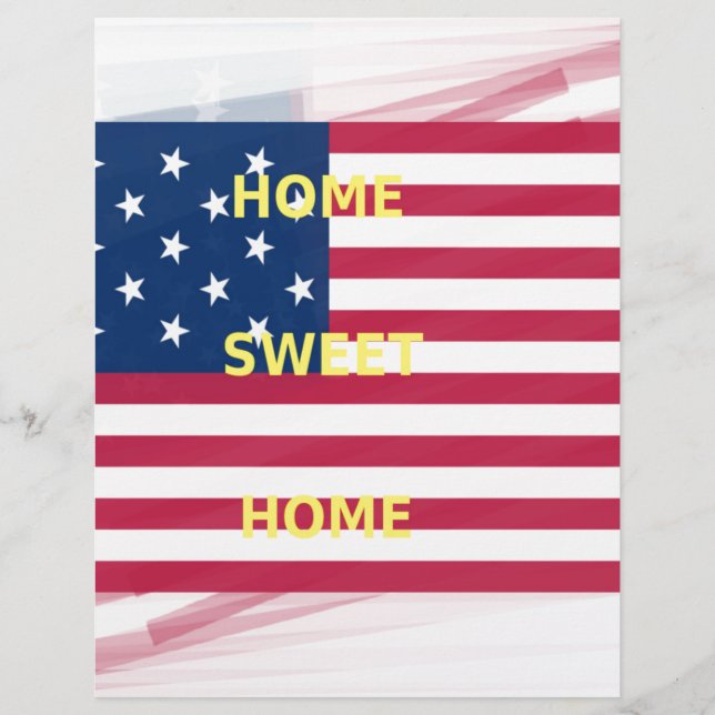 Beautiful USA Flag Zuhause Sweet Zuhause (Vorderseite)