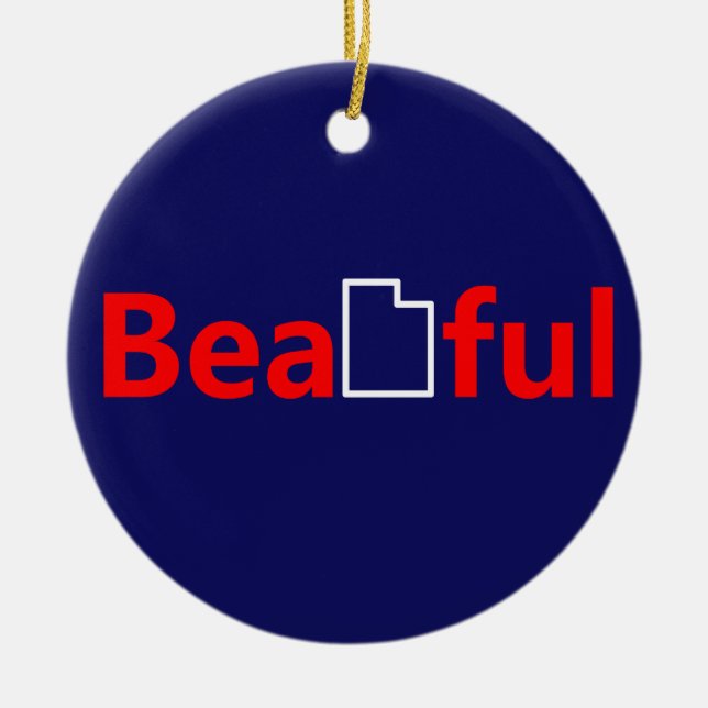 Beautiful Utah Keramik Ornament (Vorne)