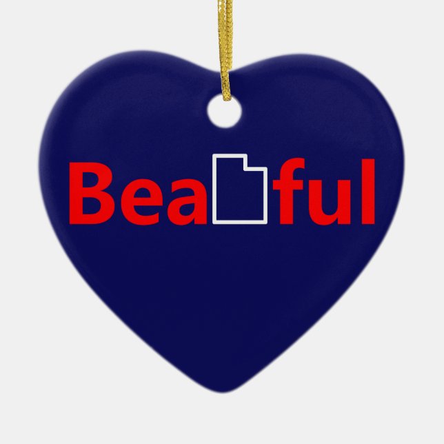 Beautiful Utah Keramik Ornament (Vorne)