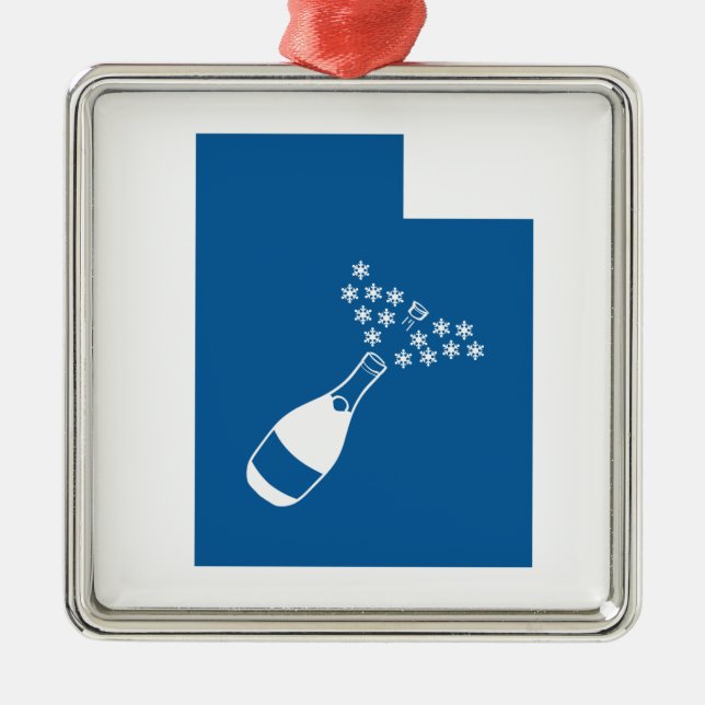 Beautiful Utah Silbernes Ornament (Vorne)