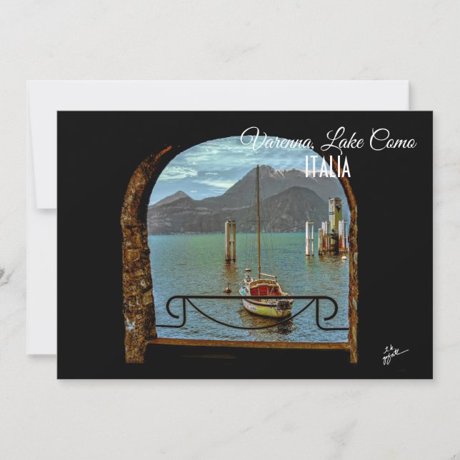 Beautiful Varenna Italien Boat Foto Postcard (Vorderseite)