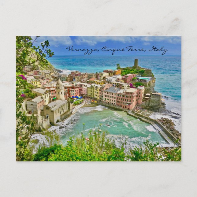 Beautiful Vernazza, Italien Postcard Postkarte (Vorderseite)