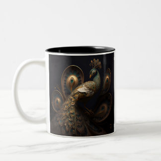 Beautiful Verziert Peacock Zweifarbige Tasse
