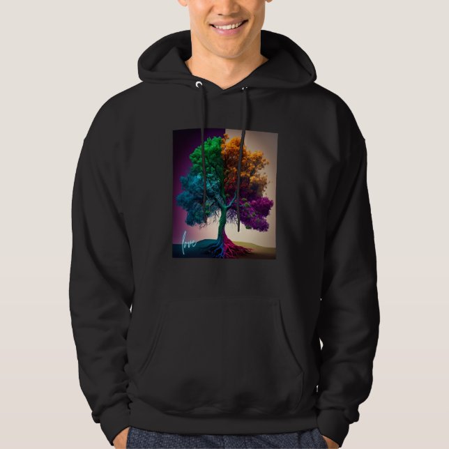 Beautiful Vibrant Tree Nature s Beauty  7 Hoodie (Vorderseite)