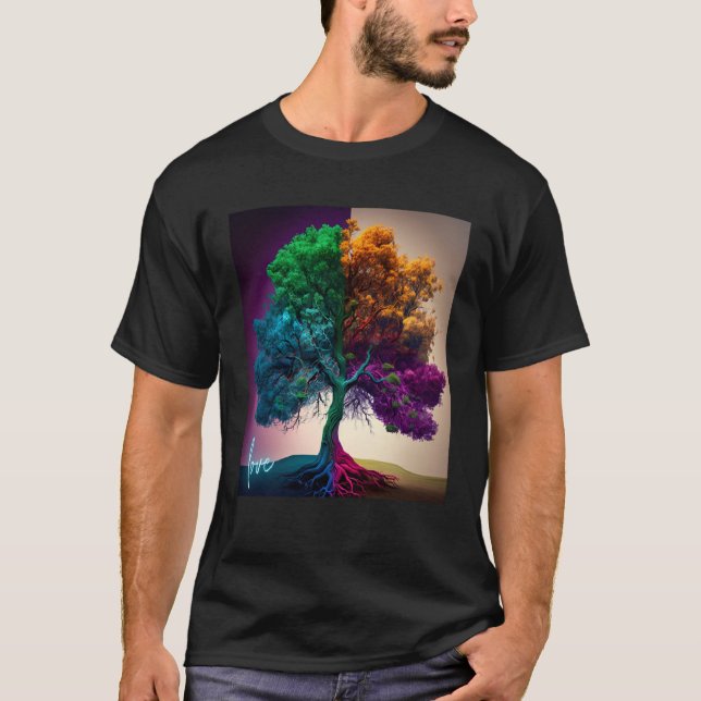 Beautiful Vibrant Tree Nature s Beauty  7 T-Shirt (Vorderseite)
