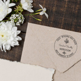 Beautiful Vintag Floral Name & Anschrift Gummistempel