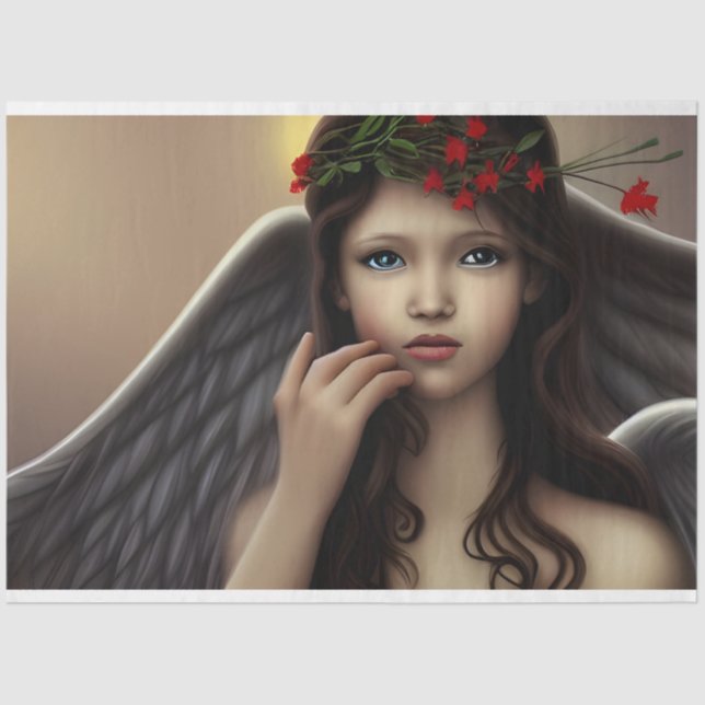 Beautiful Vintage Angel Decoupage Seidenpapier (Vorderseite)