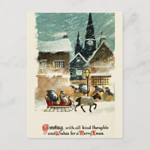 Beautiful vintage Christmas card Feiertagspostkarte